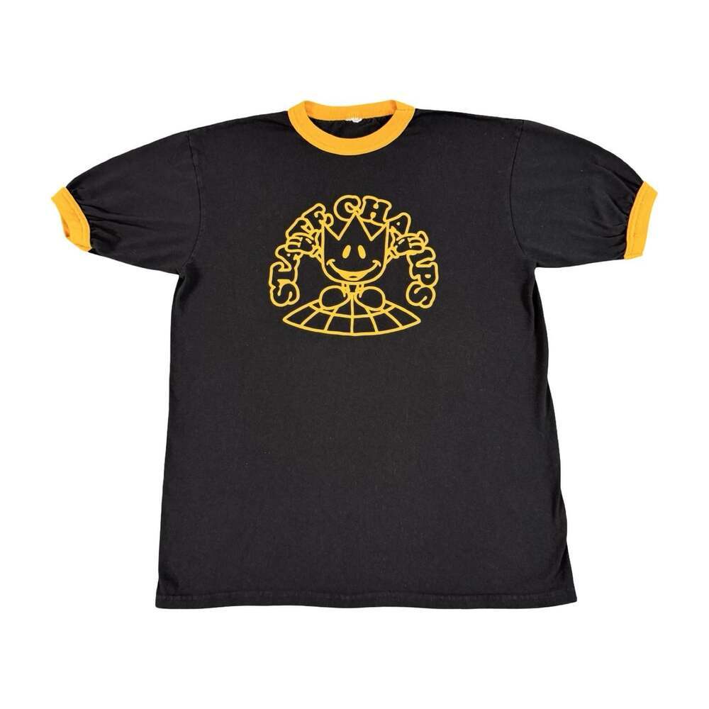 State Champs Band Ringer T Shirt Mens Large Black Yellow Pop Punk Tee